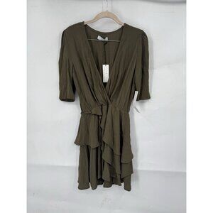 Flynn Skye Jolie Mini Dress Women M Hunter Green NEW $182 Retail Preppy Bohemian